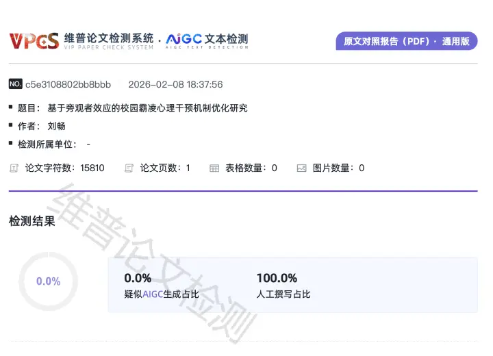 维普优化后报告